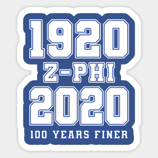 1920 - 2020 100 Years Finer Zeta White Gear Sticker